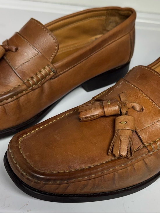 Giorgio Brutini Tan Leather Tassel Loafers main image 12
